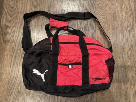 Kinder Puma Sporttasche, pink schwarz