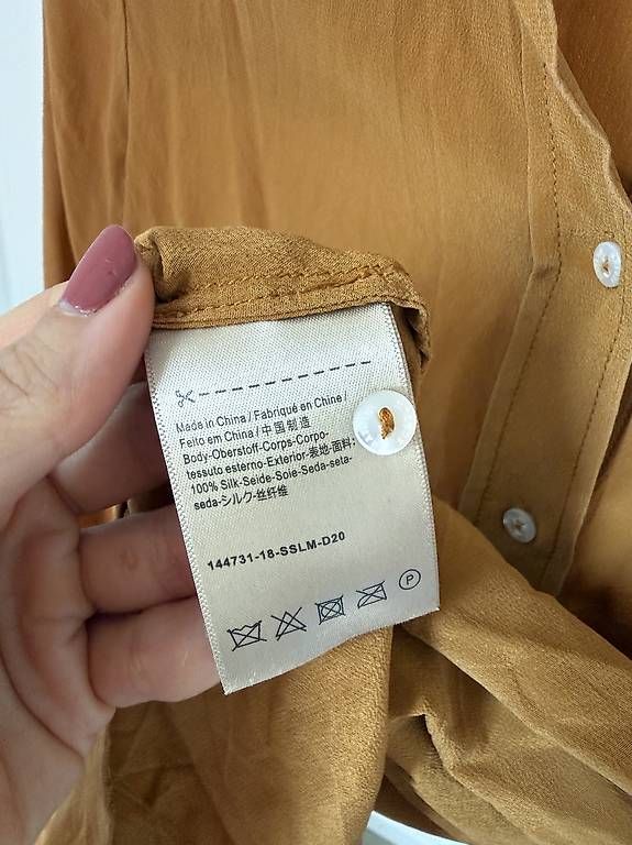 Maison Scotch Camicette: Maison Scotch Seidenbluse | 100% Seide | Ocker/Senf – Usato da Rotkreuz venduto da monzaa 4