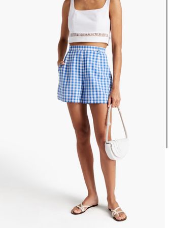 ANTIK BATIK FR 40 Patty gingham cotton shorts Parfait était