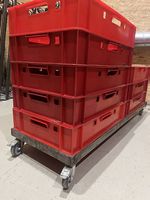 Kistenwagen Metall für 2 Kisten 40x60