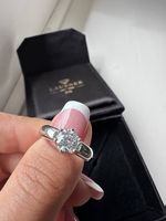 18K Weissgold Diamantring 750, 1.10 ct IGI zertifiziert