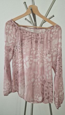 Bluse mit Leo-/Abstrakt-Muster von Heine Gr. 36 rose