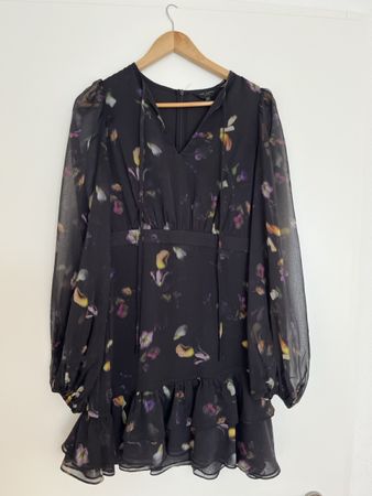 Ted Baker Kleid, Gr. 34, Blumenmuster, Herbst, neuwertig