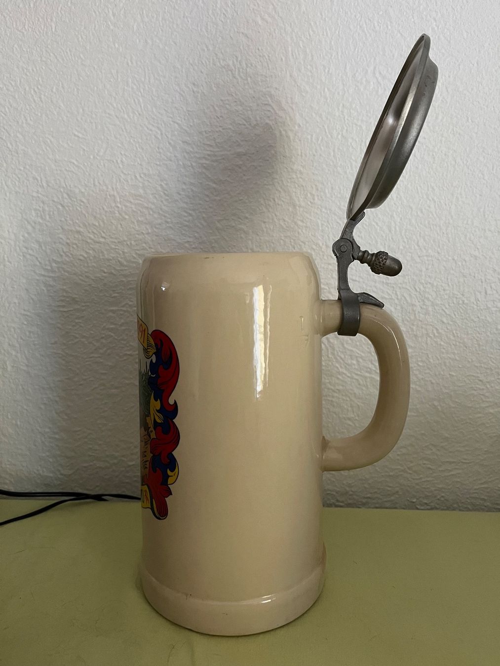 Bicchieri: Bierkrug mit Zinndeckel – Nuovo (secondo la descrizione) da Rheineck venduto da CoGer 2