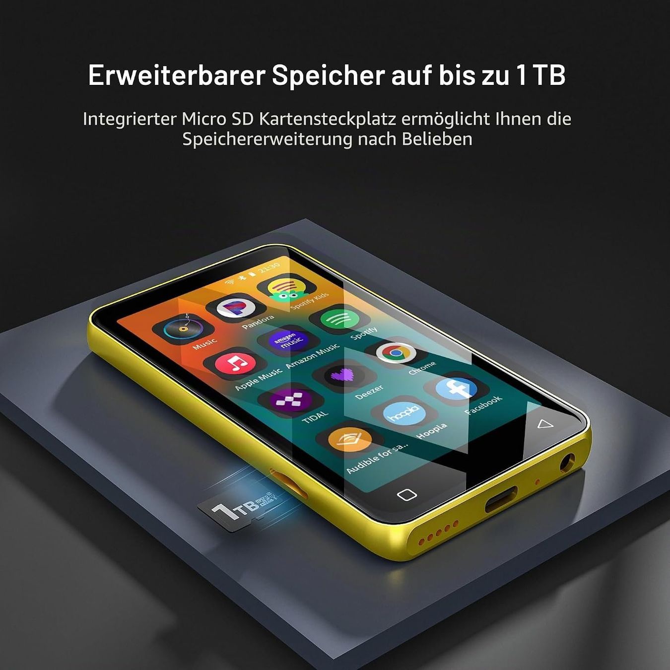 Lecteur media portable: MP3-Player mit Bluetooth und WLAN 4" Touchscreen HiFi Gold – Neuf avec emballage d'origine à Schaffhausen par Alvora 6