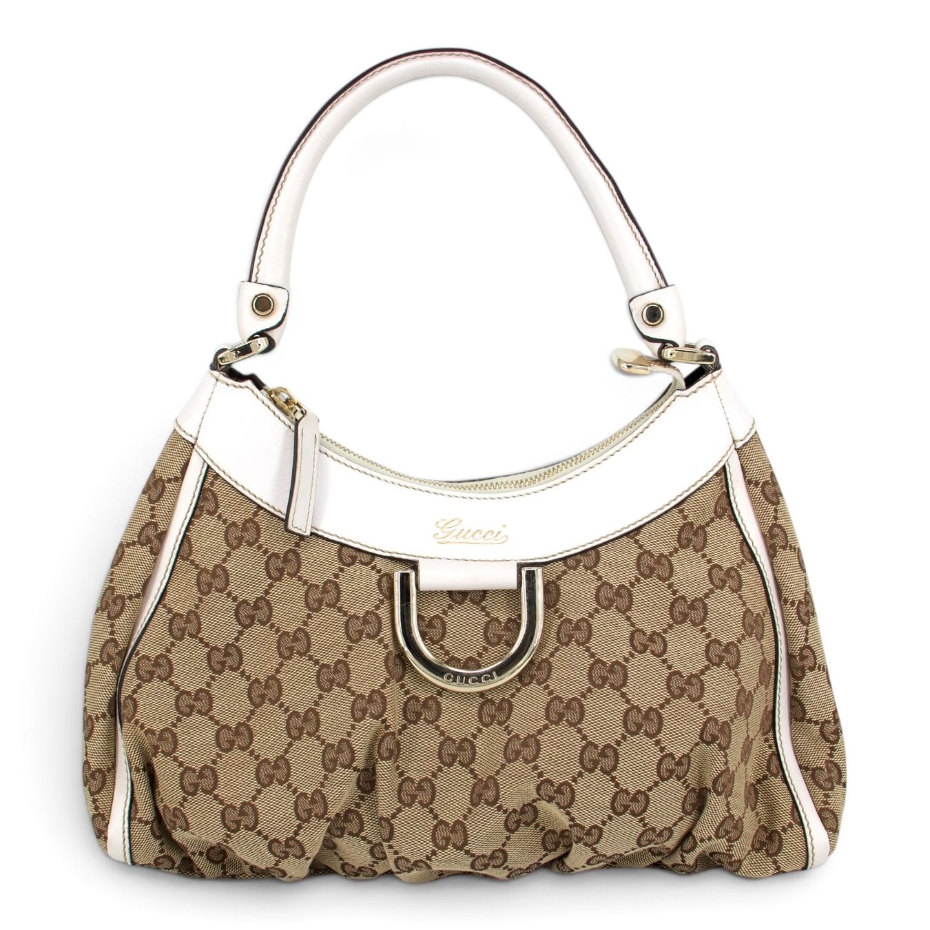 Gucci Sacs femmes: Gucci Abbey D-Ring GG weiss – D'occasion à Binningen par Designerlabels