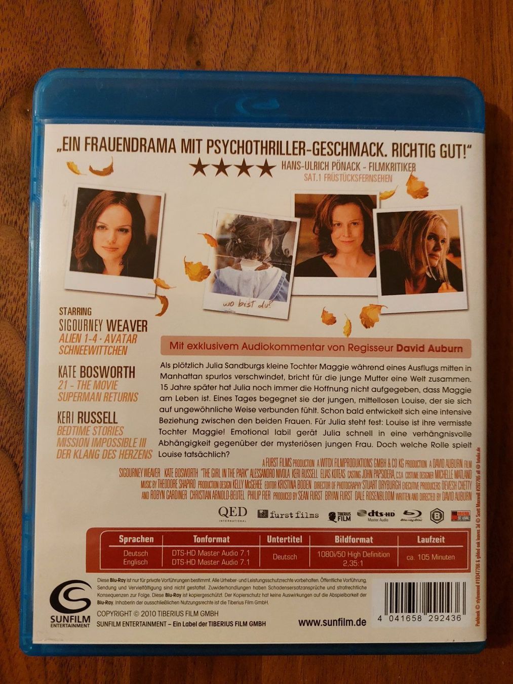 Tutti i DVDs: Blu Ray - Das Mädchen im Park mit Sigourney Weaver – Usato da Rheinfelden venduto da FilmAuktion 1