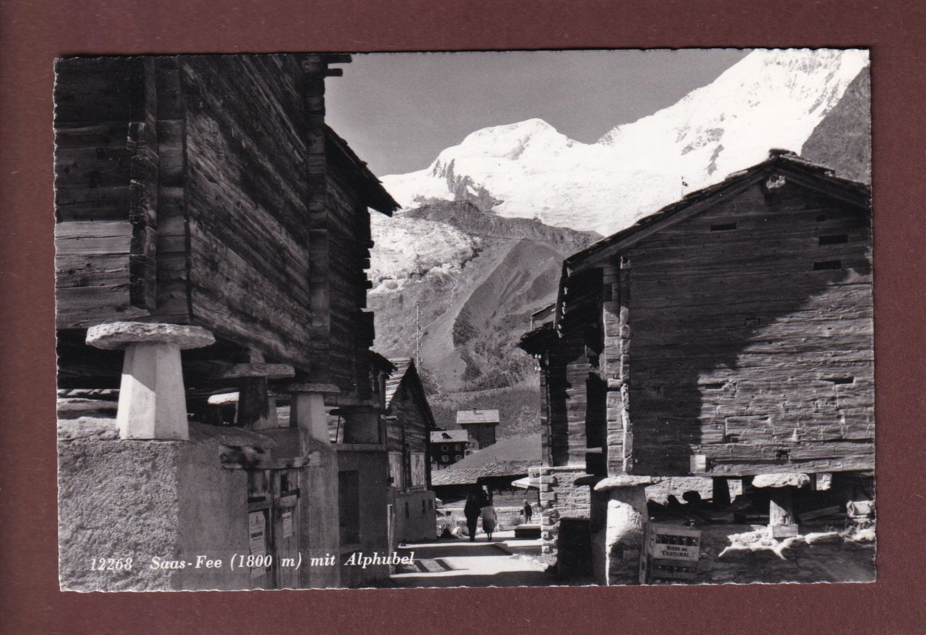 Cartoline postali: SAAS-FEE mit Alphubel - 1965 – Usato da Pully venduto da nicecards-shop