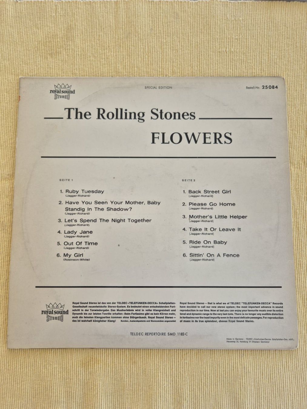 Dischi in vinile: The Rolling Stones FLOWERS LP  Special Edition – Usato da Fehraltorf venduto da Joggel3 1