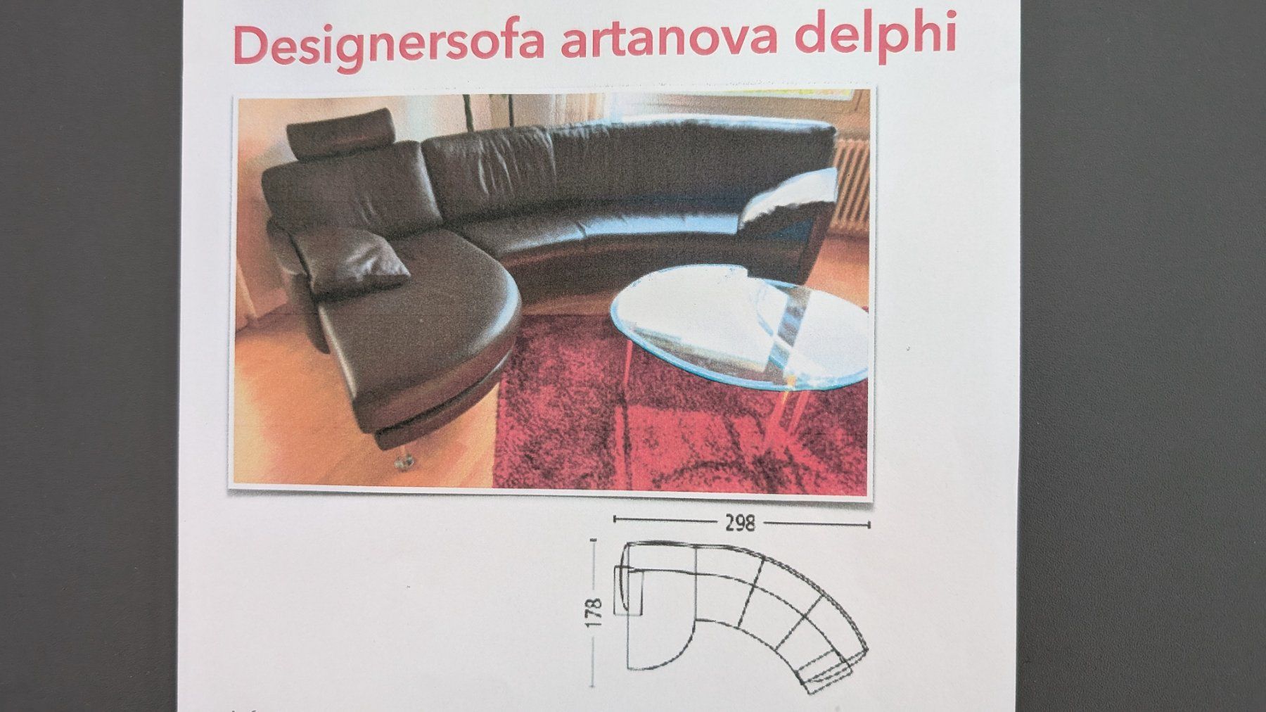 Artanova Divani: Artanova Delphi Designersofa, Leder braun, Top Zustand! – Usato da Lotzwil venduto da zip02 1