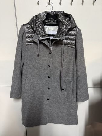 Manteau Bogner gris, laine et duvet