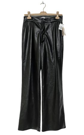 MOTHER Faux-Leather Hose – W28