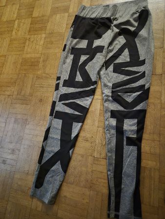 Graue Sport Leggings mit Muster, Grösse M, Top Zustand