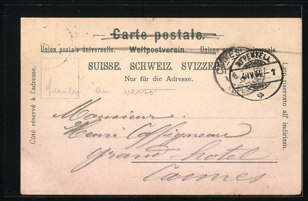 Ansichtskarten: Appenzellerland, Schweizerinnen in Trach – Gebraucht aus Berlin von bartko-reher 1