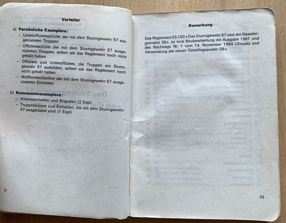 Reglement 53.100 d Das Sturmgewehr 57 und die Gewehrgranaten 3