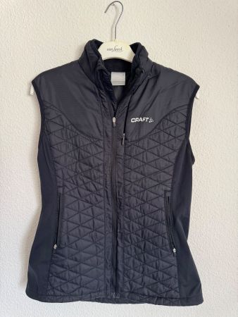 CRAFT ÄRMELLOSE SPORTJACKE, GR. M, SCHWARZ