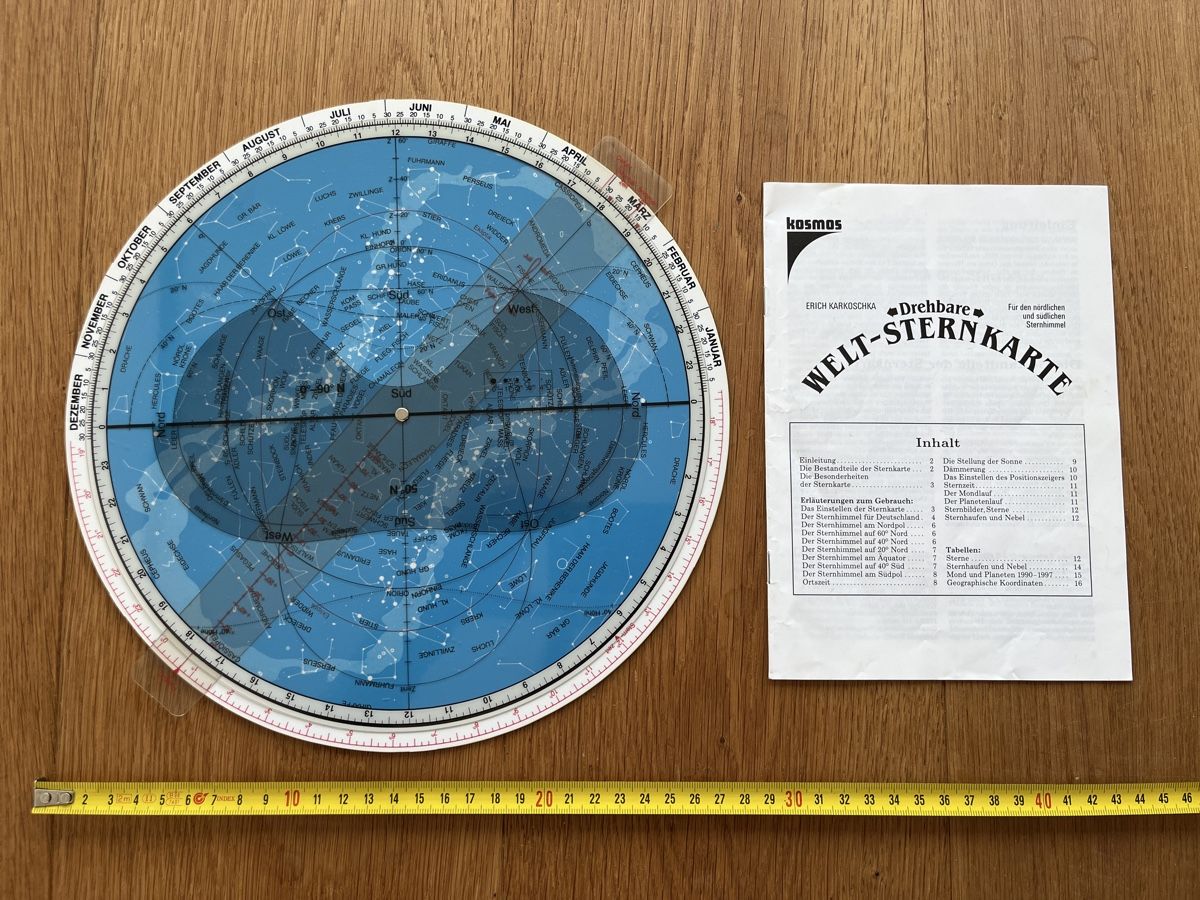 Cartoline: Kosmos drehbare Welt-Sternkarte – Usato da Altendorf venduto da Nmueller
