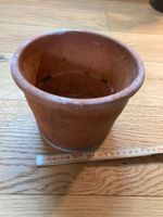 Gebrauchter Blumentopf aus Terrakotta, Durchmesser 18 cm