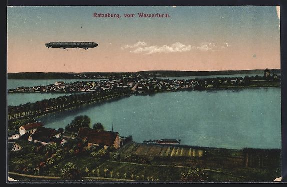 Foto & Poster: Ratzeburg, Gesamtansicht vom Wasserturm, – Usato da Berlin venduto da bartko-reher