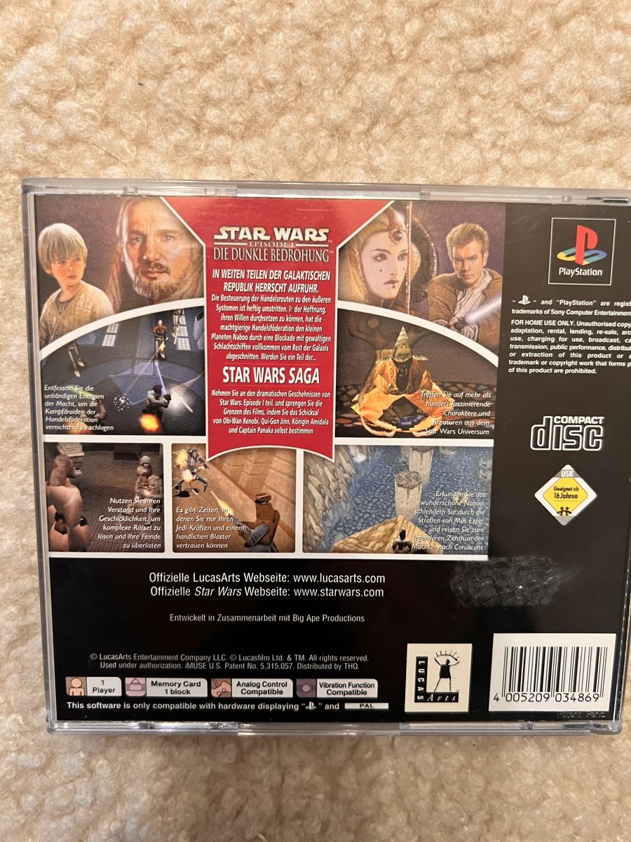 Spiele: STAR WARS Episode 1 PS1 Game – Gebraucht aus Flumenthal von 19Frei.Wild93 1
