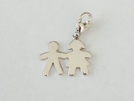 Charm "Junge & Mädchen" Silber 925 (rhodiniert) - Neu