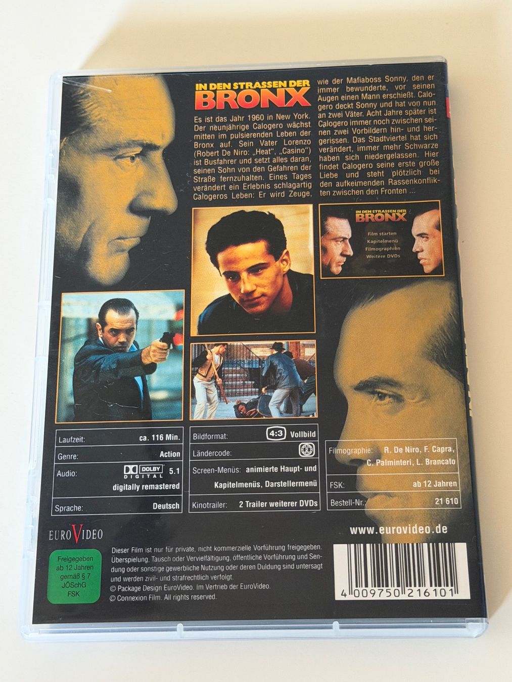 Tutti i DVDs: DVD In den Strassen der Bronx Robert De Niro – Usato da Altstätten SG venduto da sheamus 1