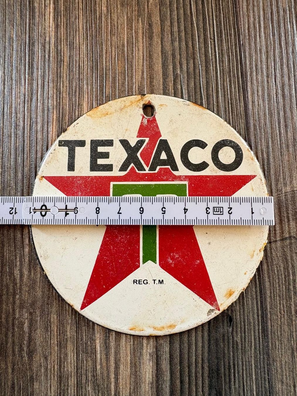 Ecriteaux: Emblem emailliert TEXACO rund 13cm Deko – D'occasion à Wetzikon ZH par Boldeagle01 1