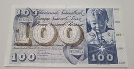 Suisse 100 Fr. 05.01.1970 Serie 69T top zustand