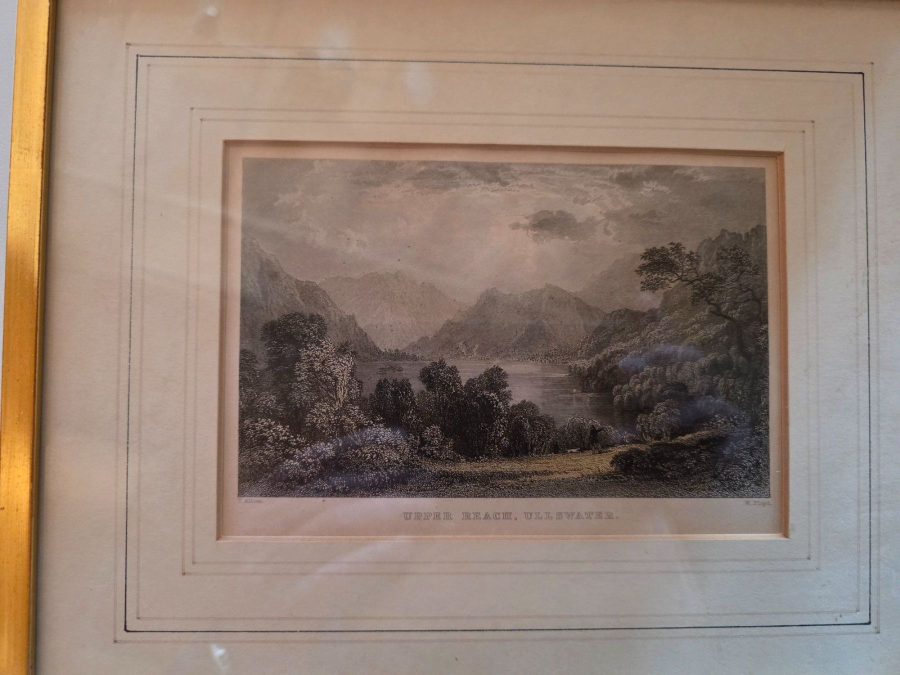 Incisioni: antiker Stich - Upper Beach - Ullswater - Allom Floyd – Usato da Walterswil BE venduto da Lonitti 2