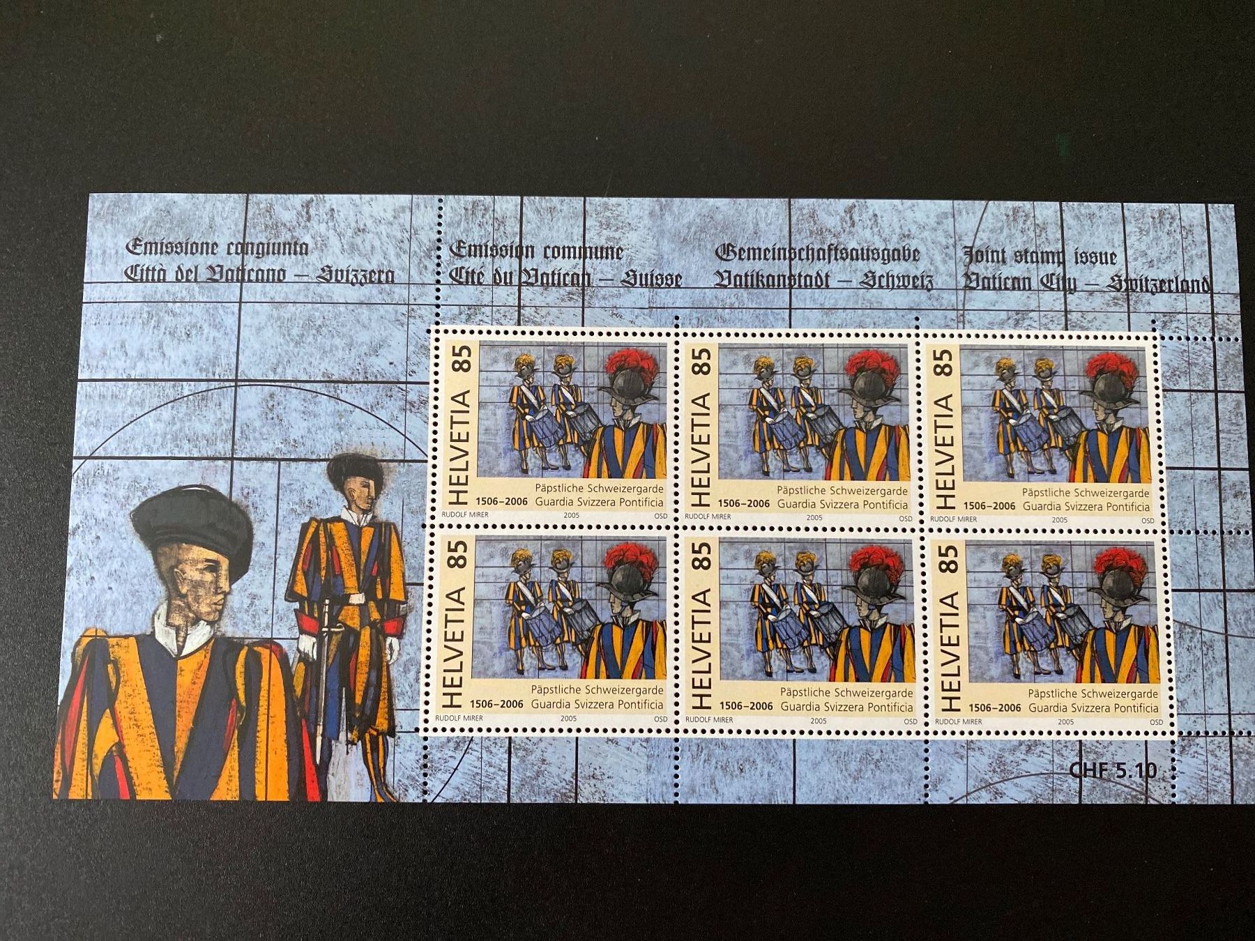Tutti i francobolli: Kleinbogen **  2005  Schweizergarde  ZNr. 1183  postfrisch – Nuovo (secondo la descrizione) da Niederrohrdorf venduto da leni29