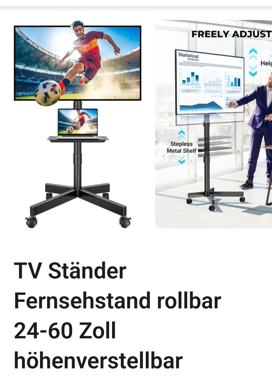 Wandhalterungen: TV Ständer rollbar – Neu (gemäss Beschreibung) aus Herisau von kullos