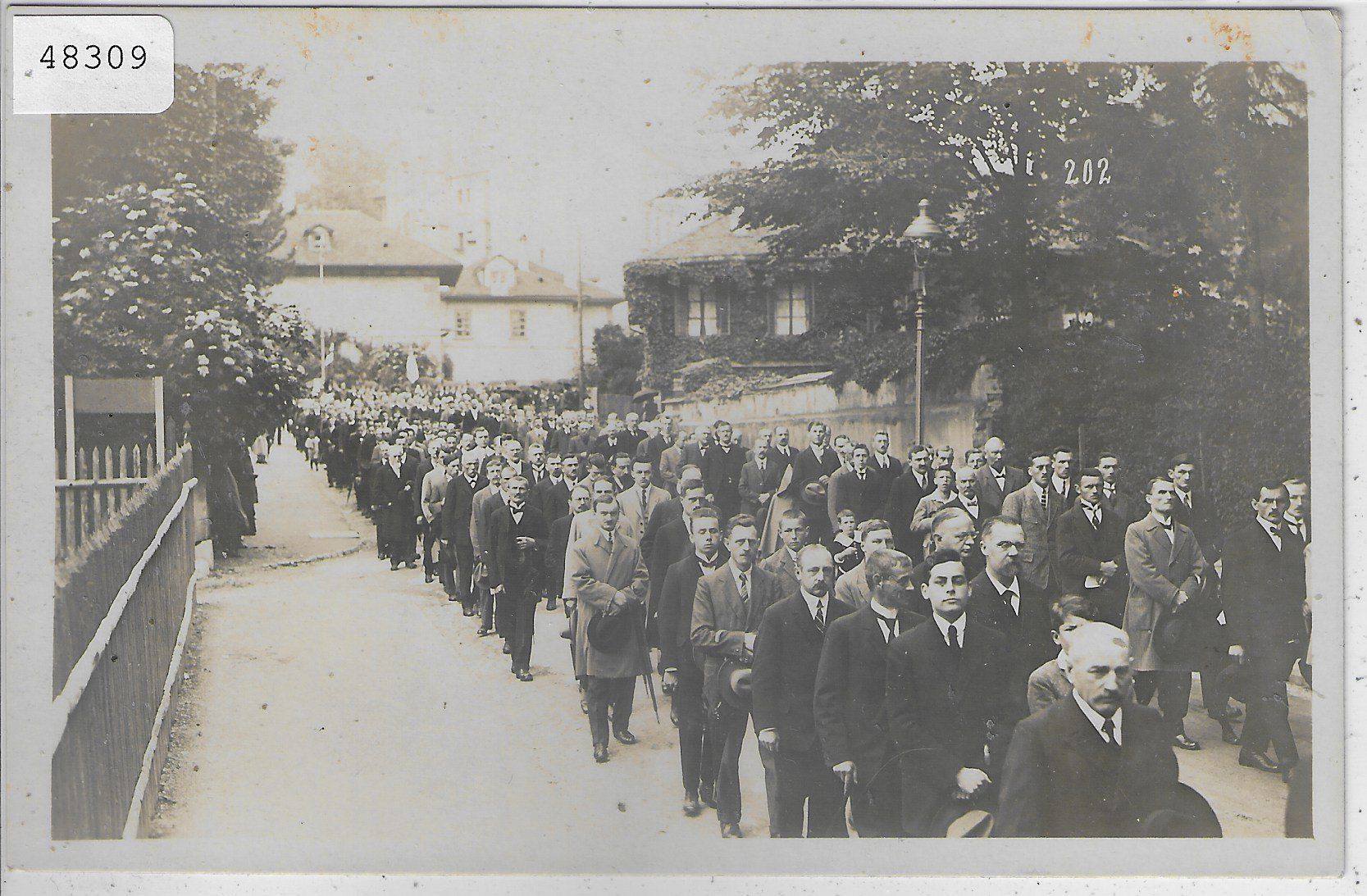 Cartoline postali: Lausanne - Trauermarsch - marche funéraire – Usato da Ettingen venduto da Kartenplanet