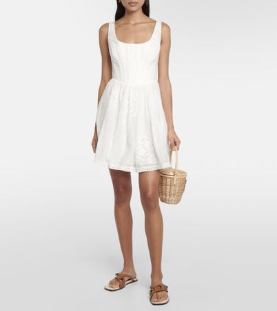 Zimmermann Bustier-Minikleid Alight aus Ramie