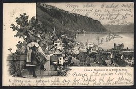 Montreux, Teilansicht mit Dent du Midi, 