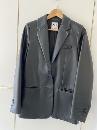 Zara Blazer in Leder-Optik, XS, Schwarz, Top Zustand!