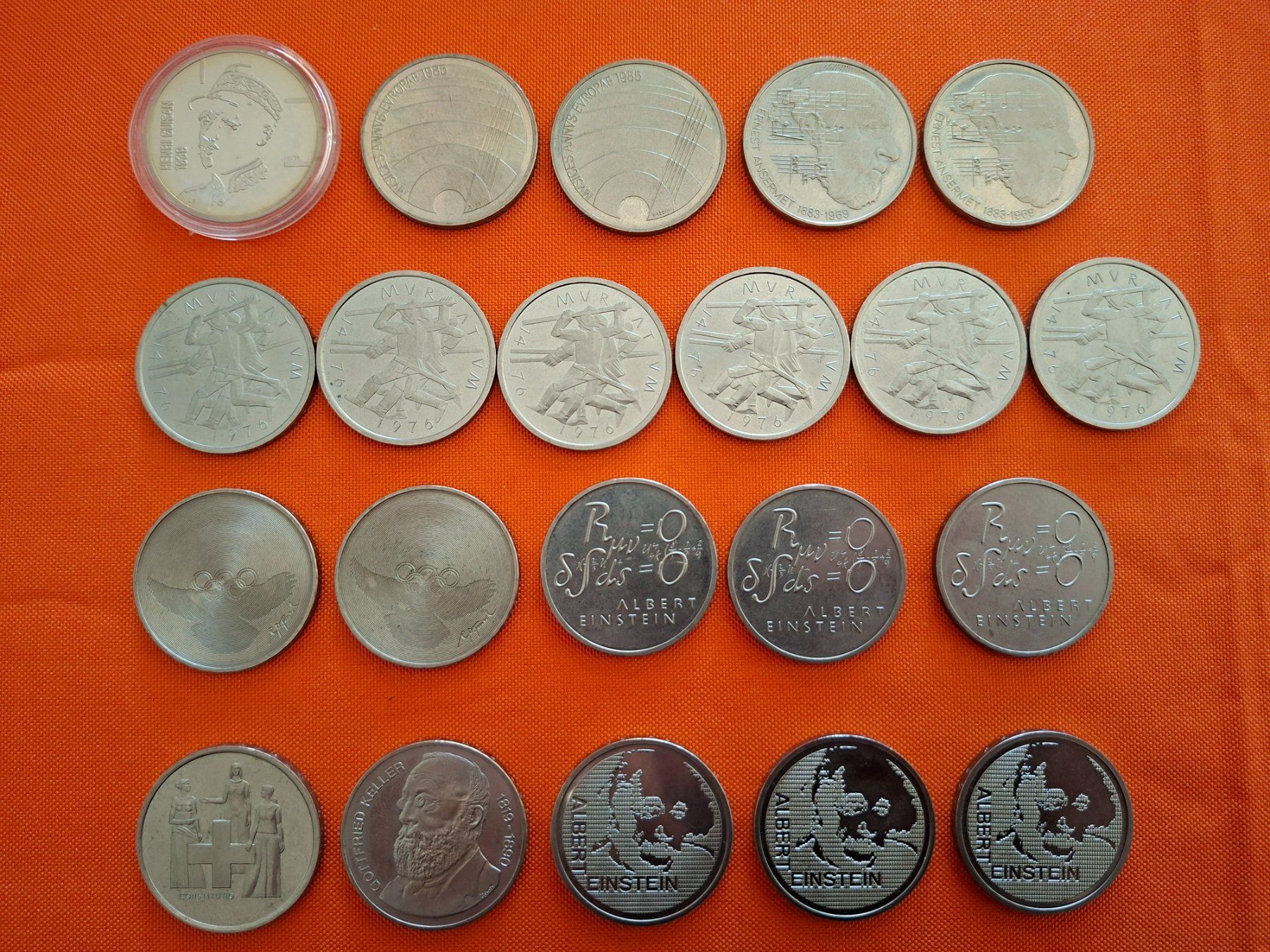 Tutti le monete: Collection de 21 pièces commémoratives suisses de 5 Francs – Usato da Chêne-Bourg venduto da ale_v8gy 1