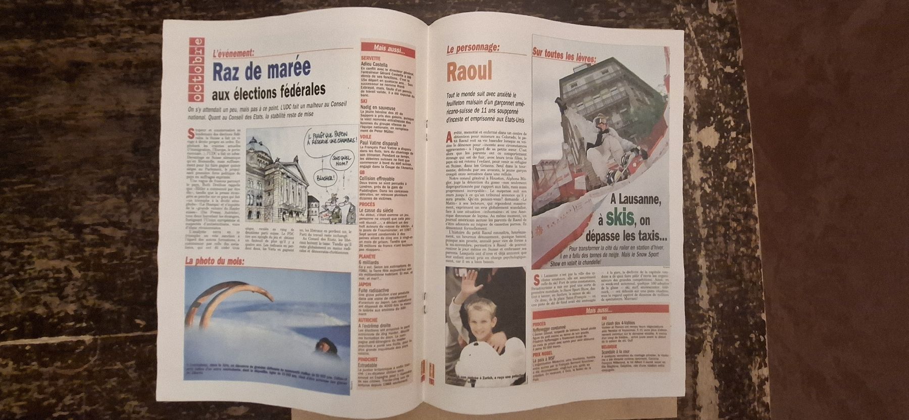 Riviste & Magazine: Supplément du journal Le Matin, Janvier 2000. Retrospective – Usato da Lausanne venduto da GeoTrouvetou1952 4