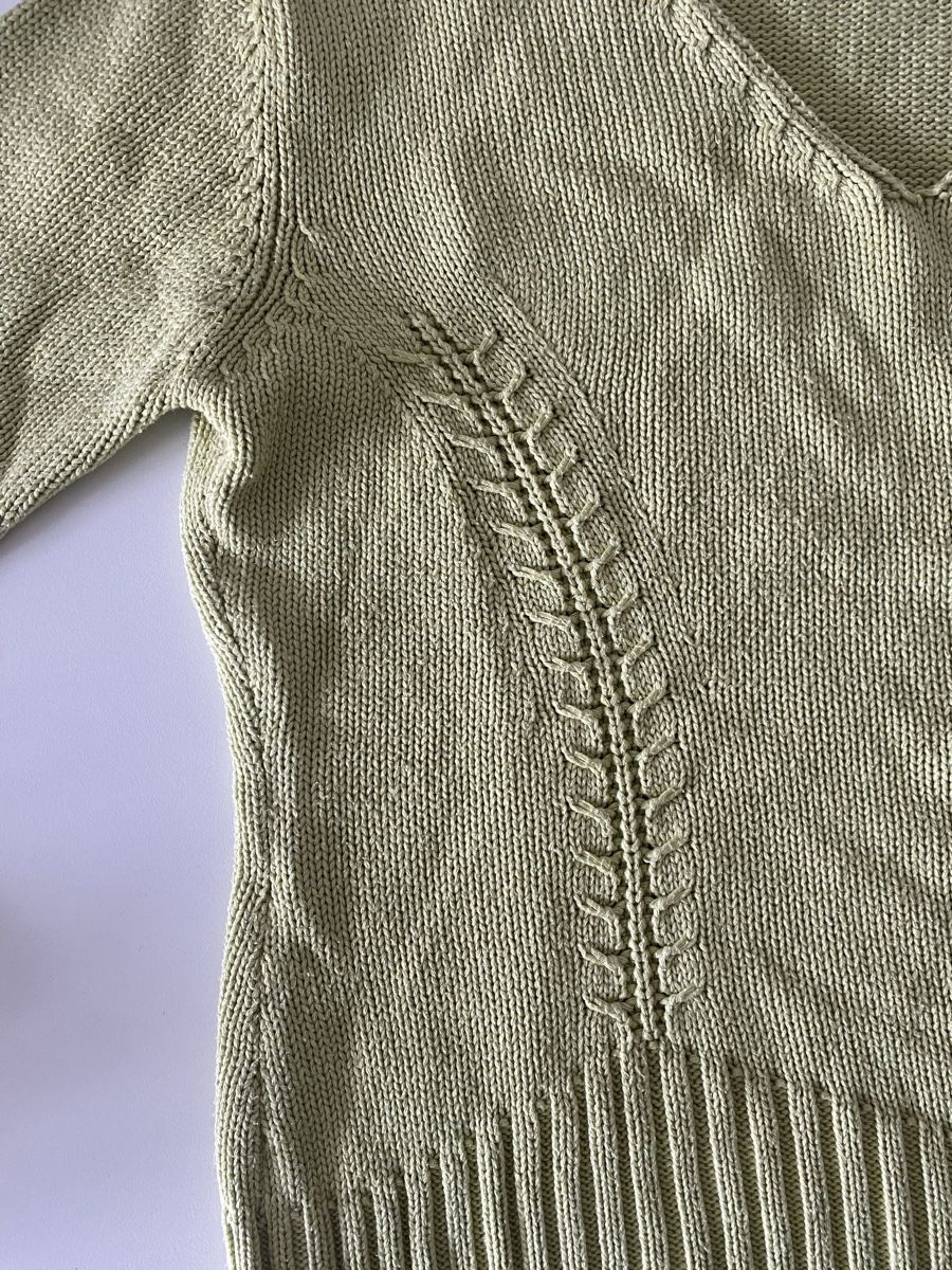 Maglioni & Felpe: Wunderschöner, hellgrüner Strickpullover mit V-Ausschnitt – Usato da lommis venduto da inf_thv8 3