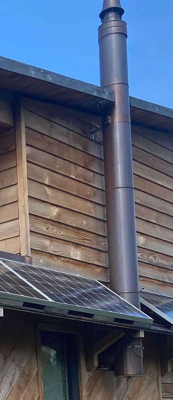 Camini: Tinyhaus Chromstahl Kamin für Holzofen oder Gas – Nuovo (secondo la descrizione) da Wädenswil venduto da beanouk 6