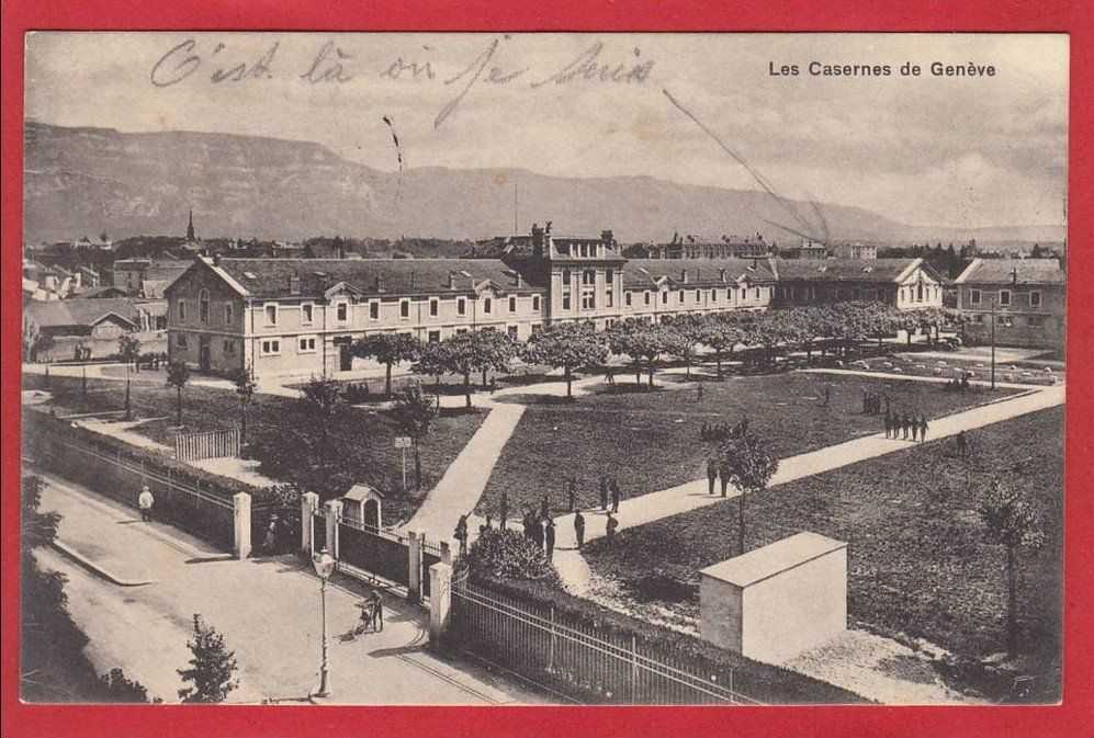 Cartoline postali: LES CASERNES DE GENÈVE – Usato da Grüningen venduto da Kartenlaube
