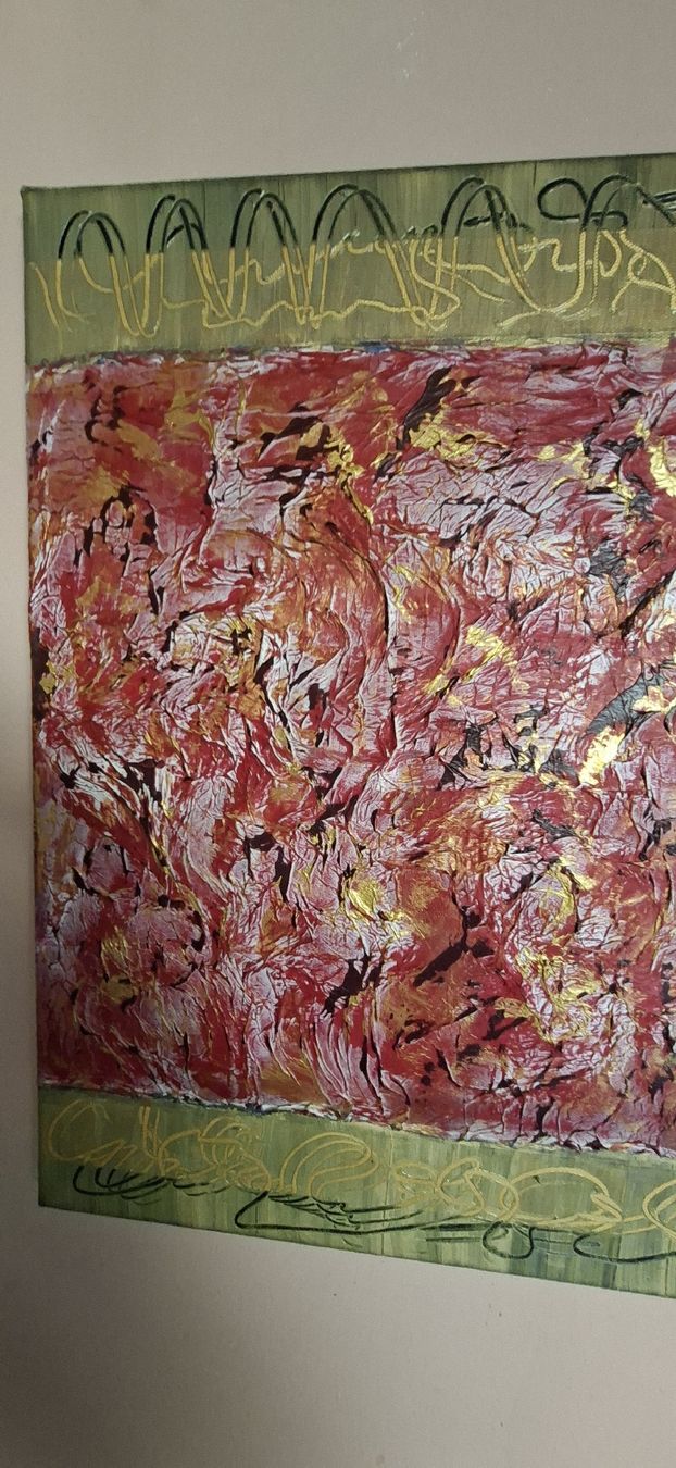 Dipinti: Gemälde Gold & Rötlich handmade 50×50 – Nuovo (secondo la descrizione) da Riehen venduto da Steinbock1970 3