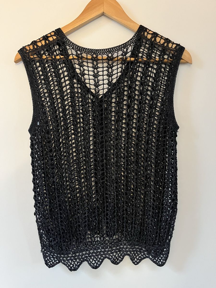 Top: Black Crochet Summer Top, Grösse S/M – Usato da Baar venduto da 4sale-tina 1