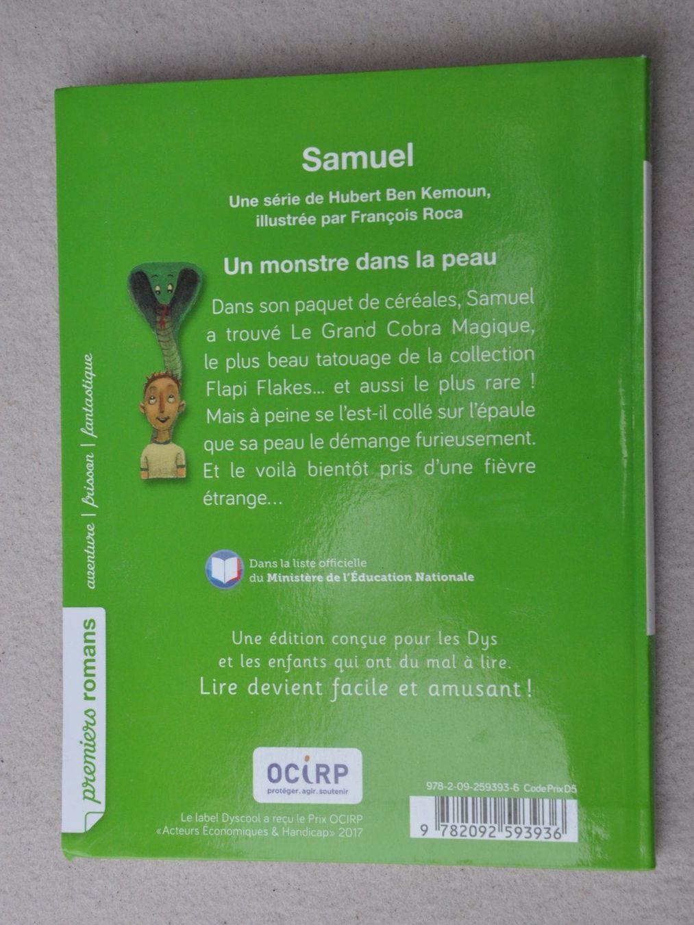 Libri: Samuel - un monstre dans la peau - dyscool lecture facilitée – Usato da Fully venduto da Minouchka 2