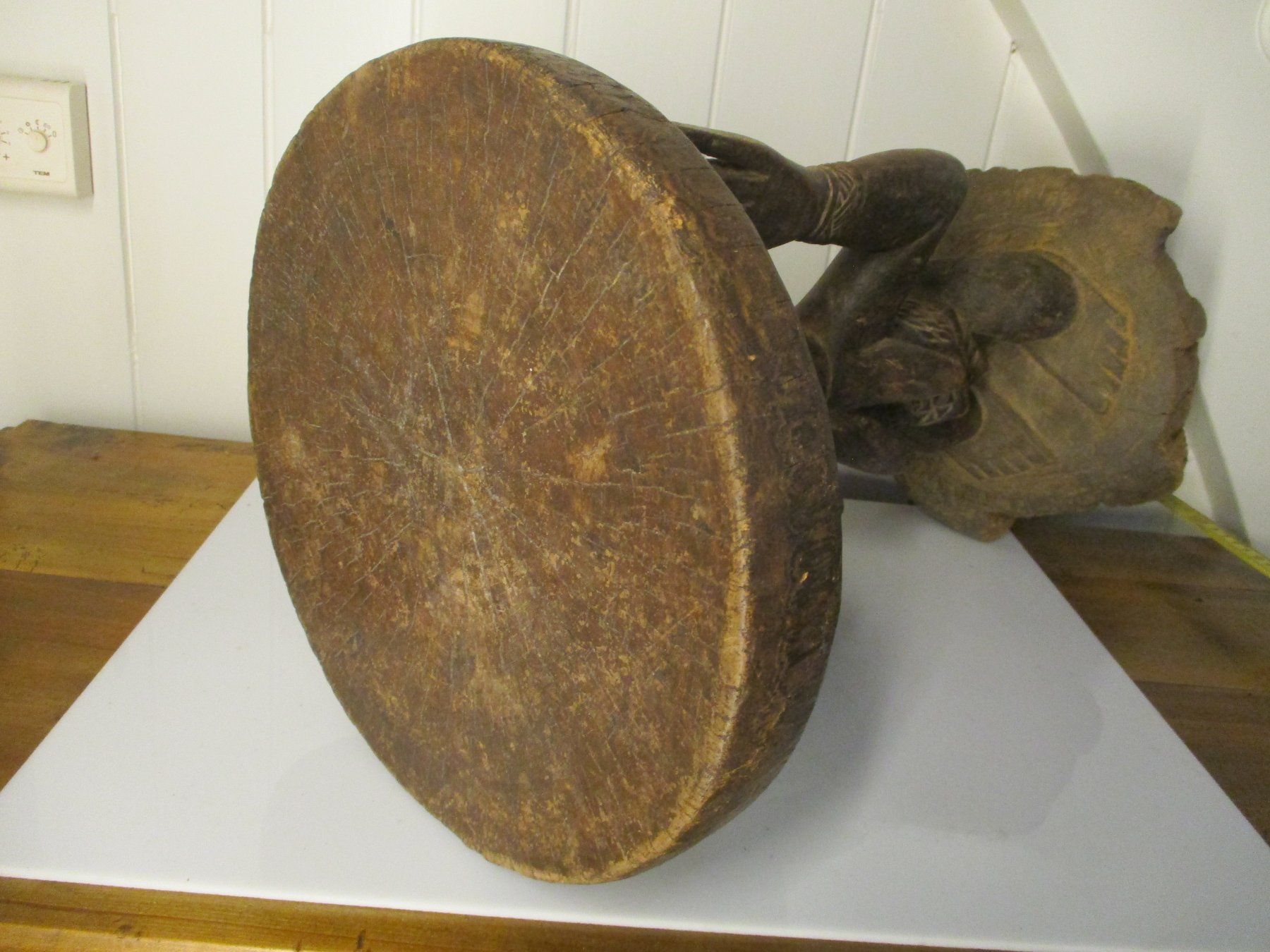 Skulpturen & Statuen: Figur Skulptur aus Holz Frau mit Brüsten Hocker tribal art – Gebraucht aus Windisch von Autogrammo 6