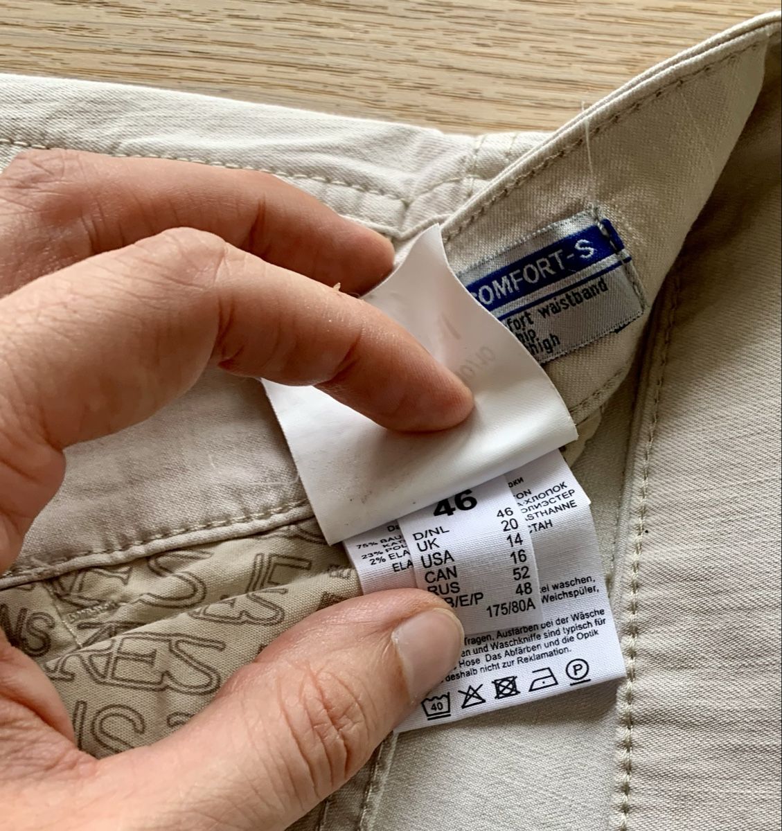 Pantaloni: Pantalon Zerres, beige, taille 46 – Usato da Port venduto da granitod 6