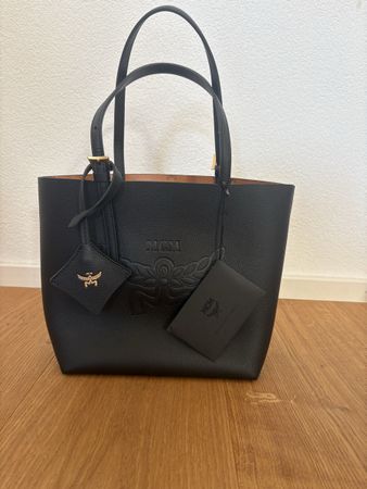 Neue MCM Himmel Tote Bag Medium Schwarz – Original