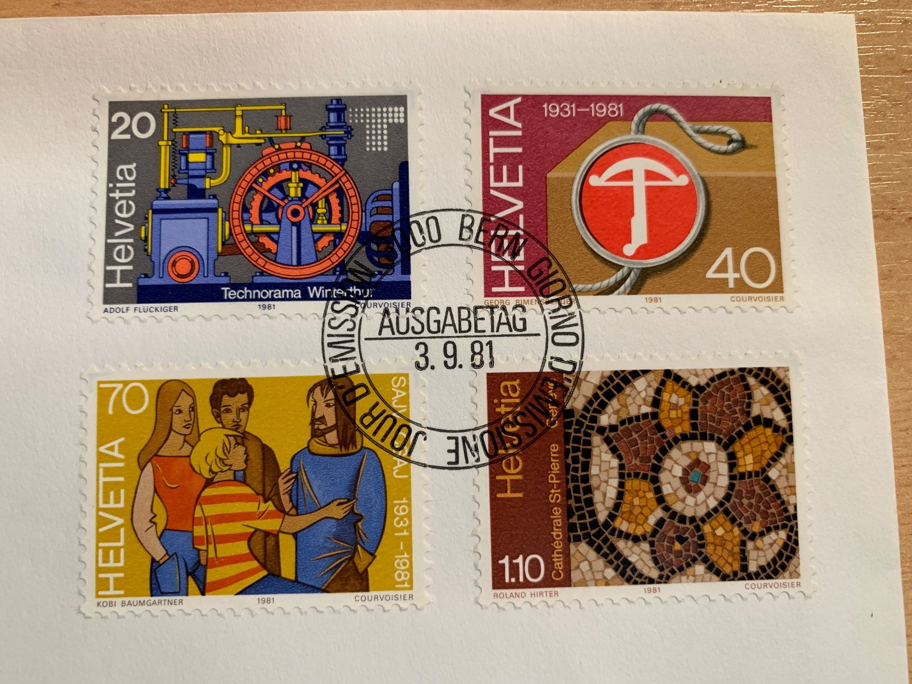 Tutti i francobolli: Sonderpostmarken 3.9.1981 FDC Ersttagsstempel Bern – Usato da Ibach venduto da lisch3 1