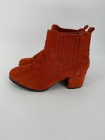 Stiefeletten in Rostrot Gr. 38 Wildleder Optik