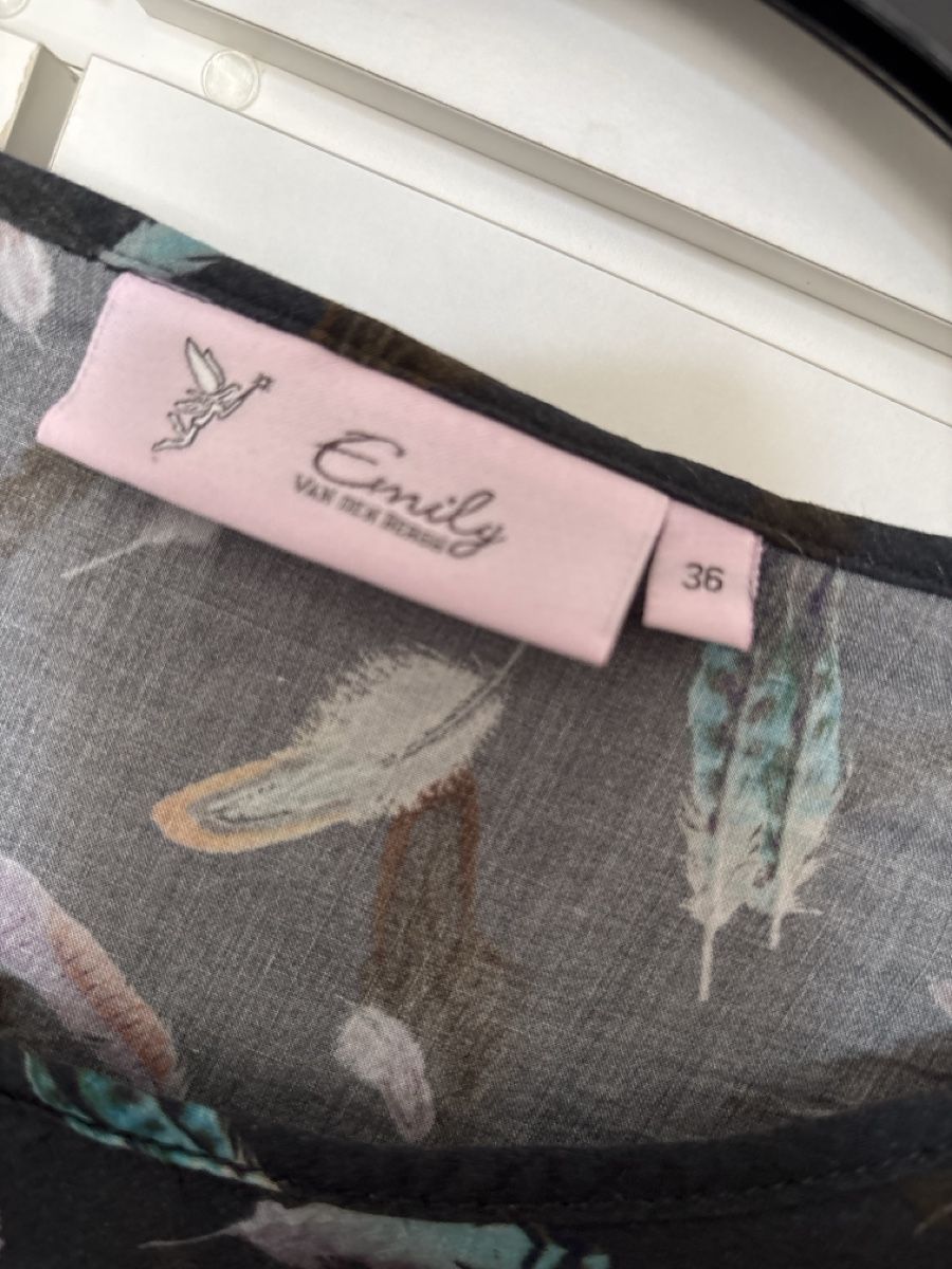 Emily van den Bergh Camicette: Emily van den Bergh Bluse, Federn Muster, Gr. 36, Viscose – Usato da Zofingen venduto da MasterPCI 1
