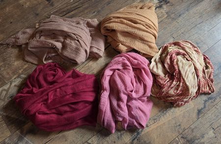 5er Set Sommerschals, leichte Tücher, verschiedene Farben